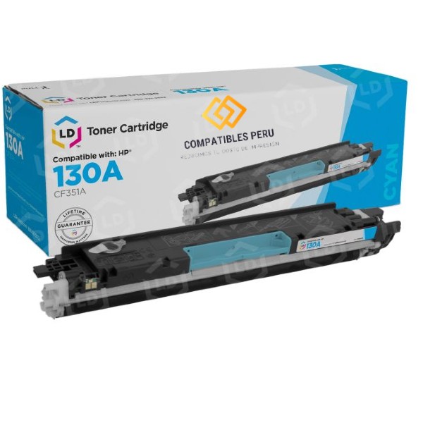 Toner Compatible Hp 130A Cyan Cf351A 1,000 Páginas