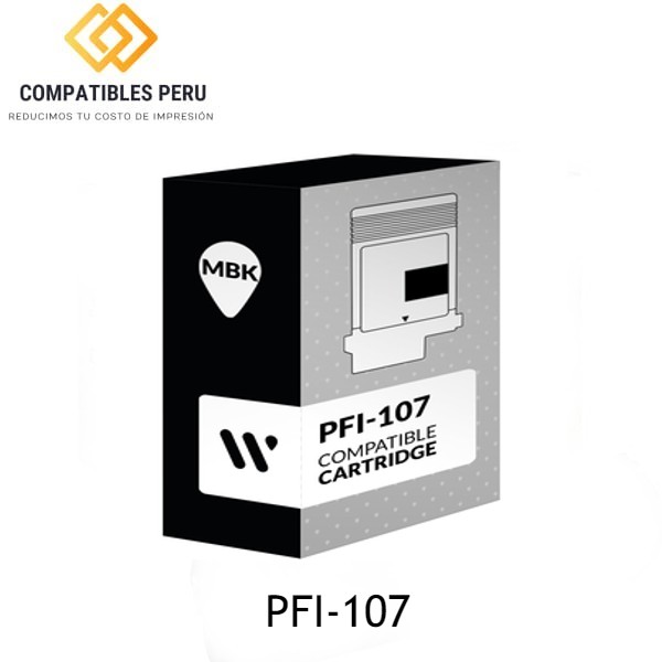 Tinta Canon PFI-107BK Compatible Negro