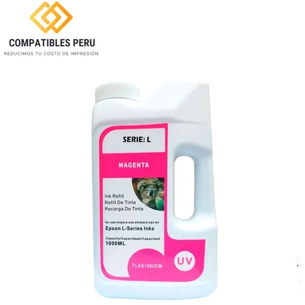 Tinta UV 1 Litro Premium Magenta Para Impresora HP Canon Epson Brother