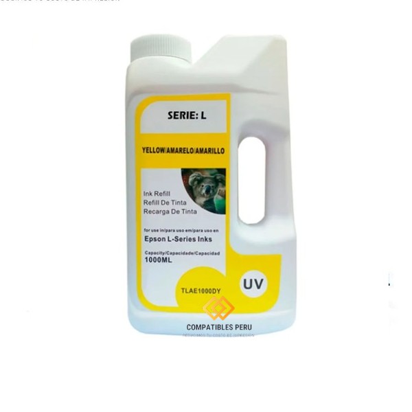 Tinta UV 1 Litro Premium Yellow Para Impresora HP Canon Epson