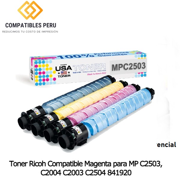 Toner Ricoh Compatible Magenta para MP C2503, C2004 C2003 C2504 841920