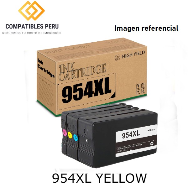 Tinta Compatible HP 954Xl YELLOW L0S68AL 1,600 Paginas Premium