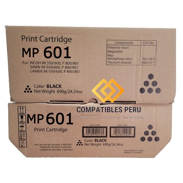 Toner Compatible Ricoh MP 601 MP 501 407823 25,000 Paginas