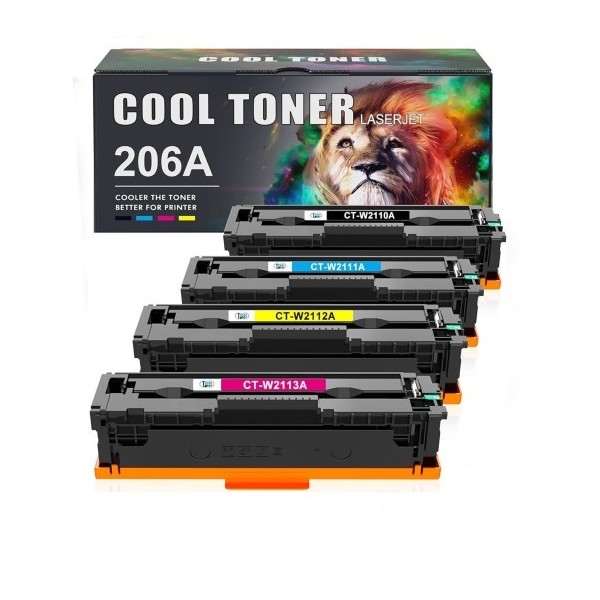 Toner HP Compatible Para laserjet pro MFP M283fdw Con CHIP Incluye Pack 4 colores