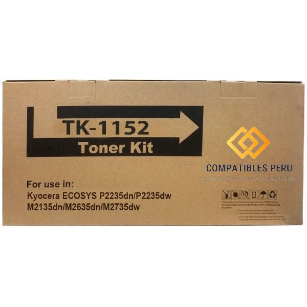 Toner Kyocera Compatible TK-1152 Negro M2135DN, P2235DN 3000 paginas
