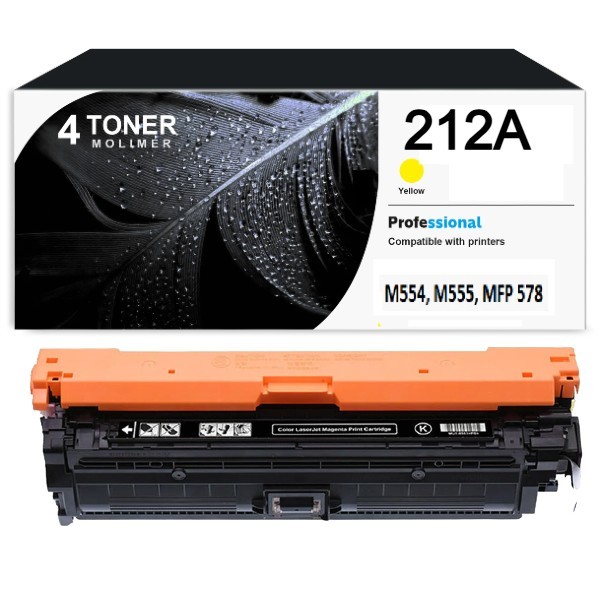 Toner HP Compatible 212A yellow W2122A 4,500 Paginas Alta Calidad